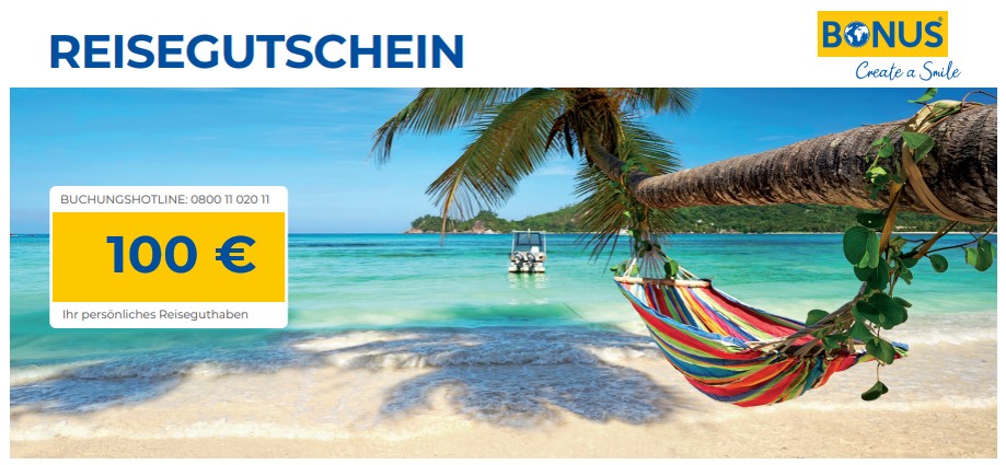 Reisegutscheine im Wert von je 100 Euro