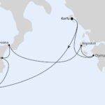 Routenplan Mittelmeer Korfu